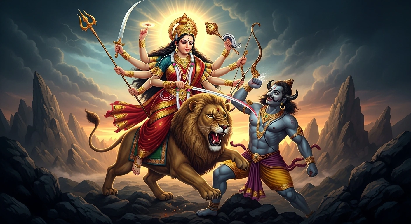 जगत जननी माँ दुर्गा को इसलिए कहा जाता है महिषासुर मर्दिनी