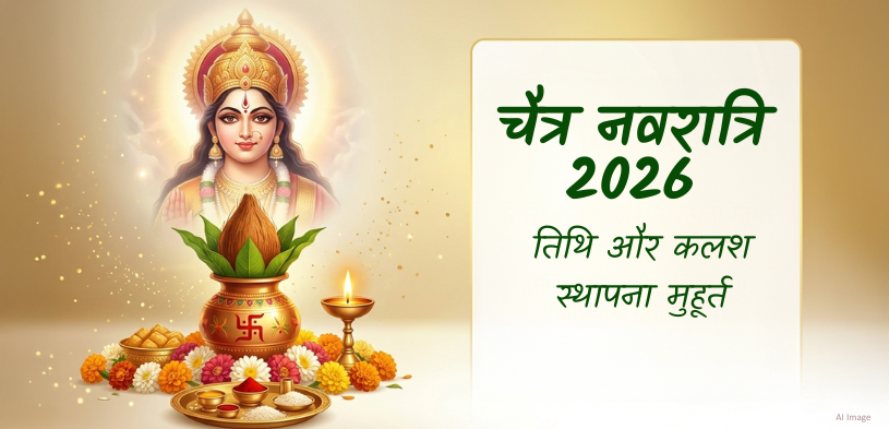 चैत्र नवरात्रि 2026 (Chaitra Navratri): जानें घटस्थापना का शुभ मुहूर्त, कलश स्थापना विधि और कन्या पूजन का महत्व