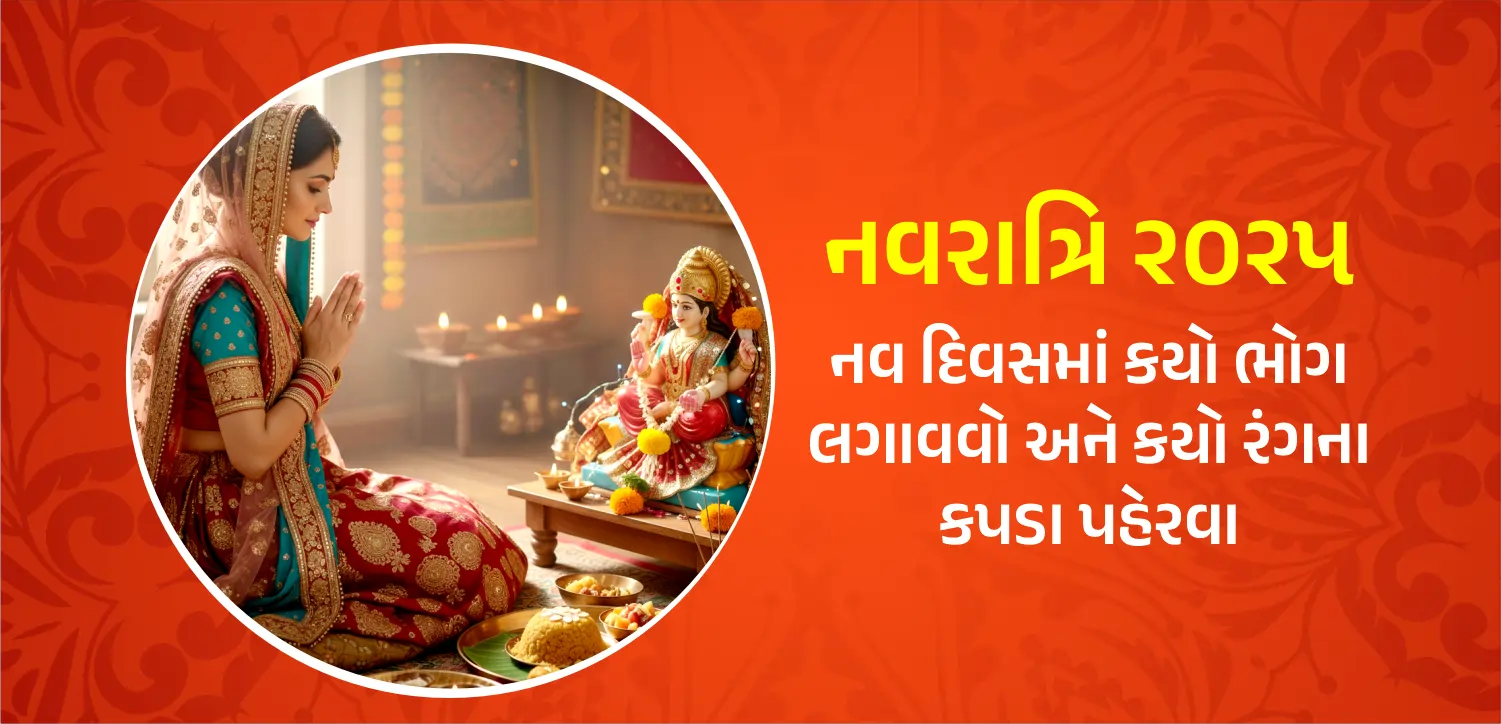 નવરાત્રીના ૯ દિવસ: દુર્ગાને પ્રસાદ અને રંગો